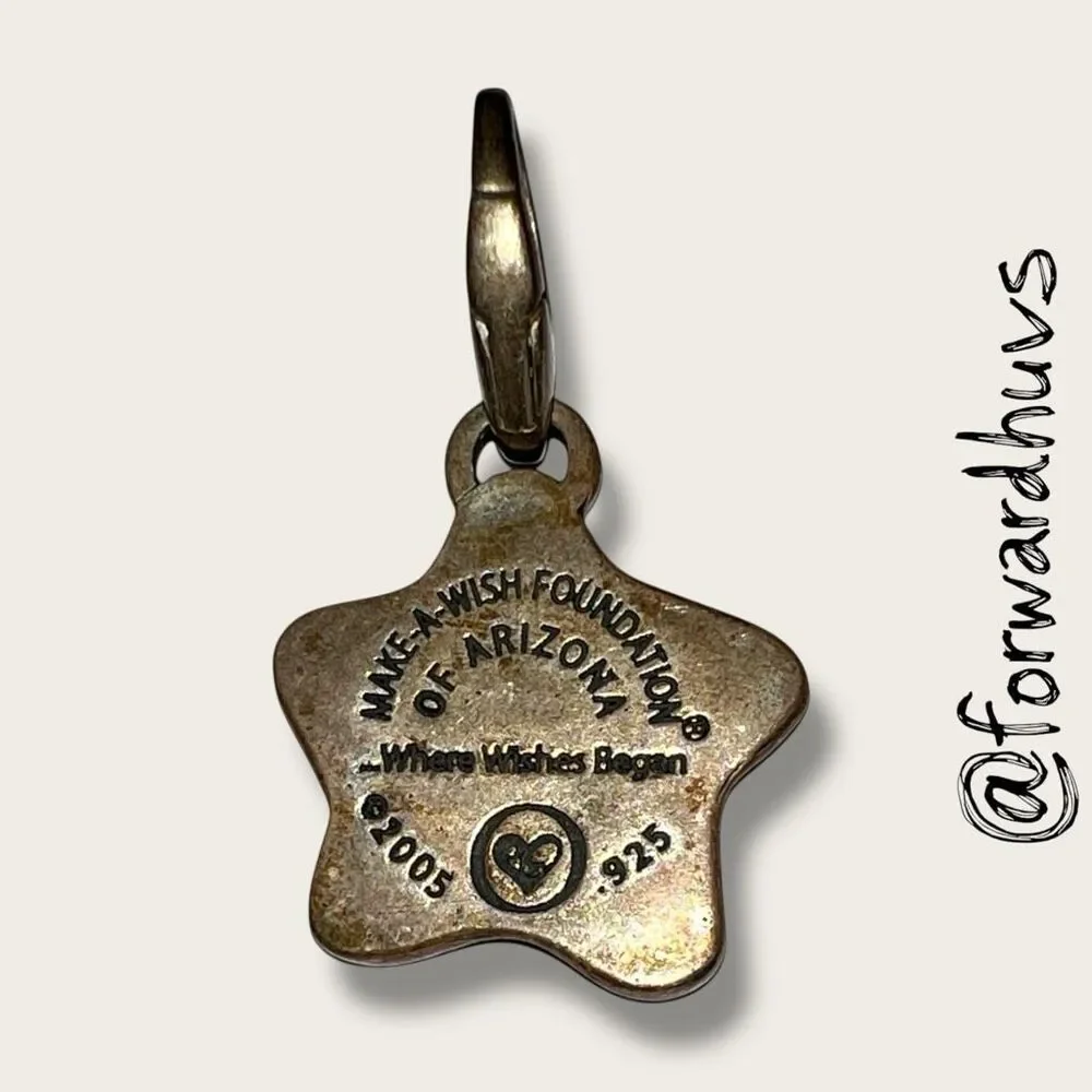 Sterling Silver Star Pendant – “Wish” & Make-A-Wish Foundation – Marked 925 - 5.